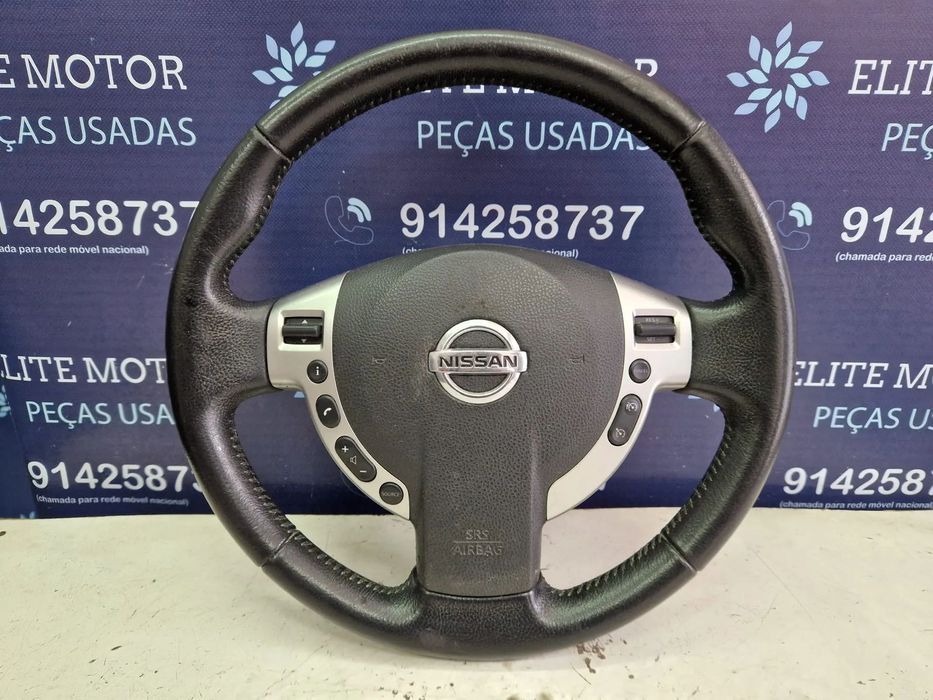 Volante usado pele com airbag NISSAN QASHQAI J10