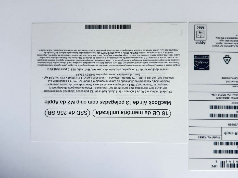 MacBook Air M2 13 polegadas 16GB de memoria unificada SSD de 256GB
