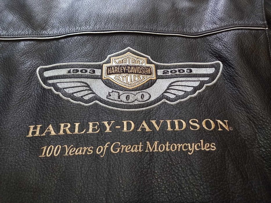 Casaco em pele Harley Davidson 100th aniversario 100 anos Tamanho L