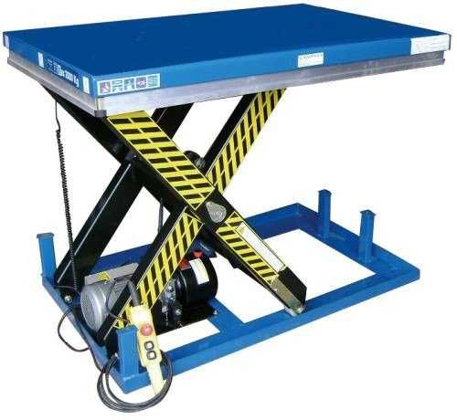 Mesa elevatória - Plataforma elevação hidráulica - Bancada elétrica