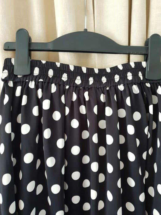 Spódnica czarna w grochy kropki vintage lata 50