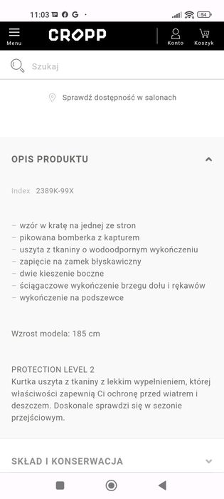 Kurtka ciepła,  typu bomber, marki Cropp -jak nowa