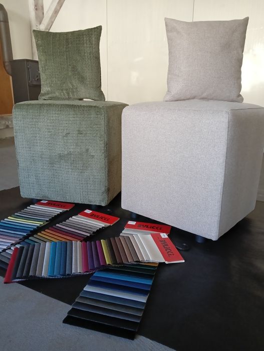 Pufa tapicerowana z poduszką w kpl na zamówienie!