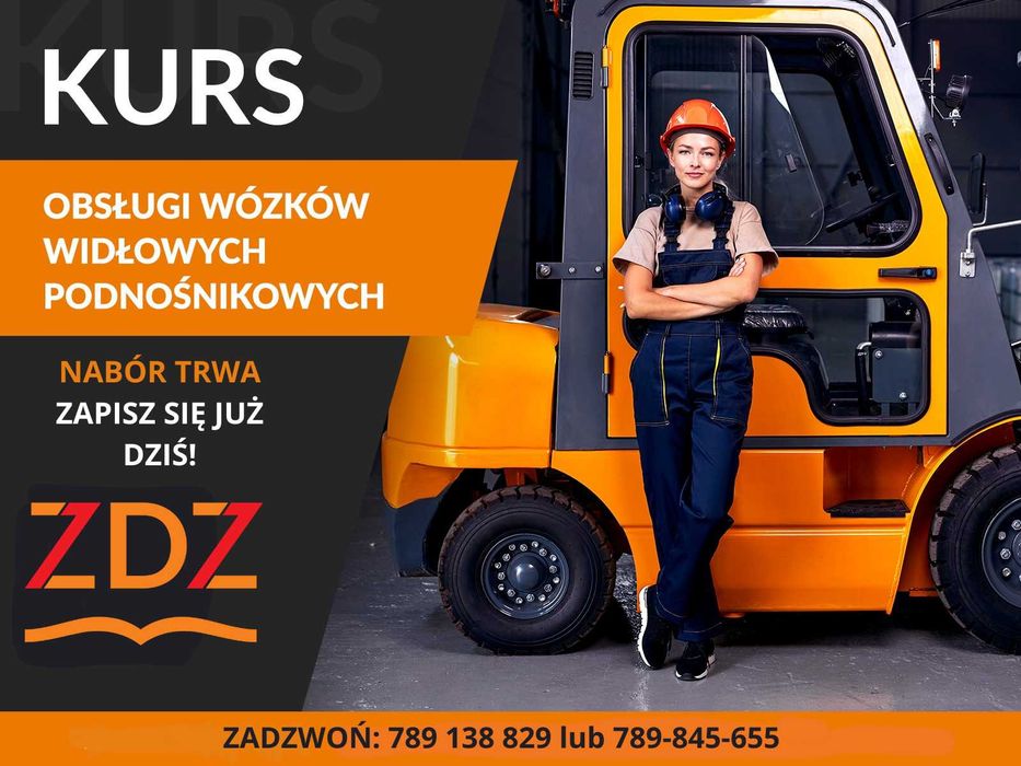 Kurs wózek widłowy (jezdniowy) z egzaminem UDT