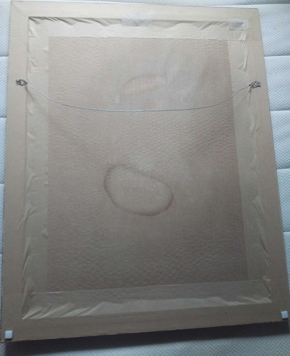 Aguarela de Alfama(ArménioPaulo,2001—29x41cm)+moldura raiz de nogueira