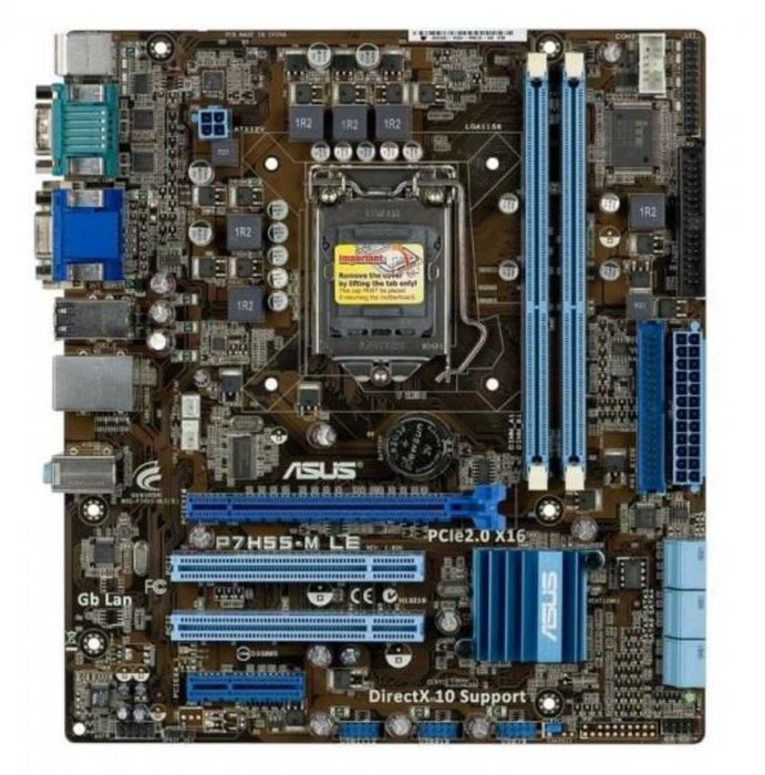 10шт+   БУ Материнська плата s1156, ASUS P7H55-M LE (2xDDR3, Intel H55, VGA, DVI, HDMI, mATX)  Опт та Гарантія