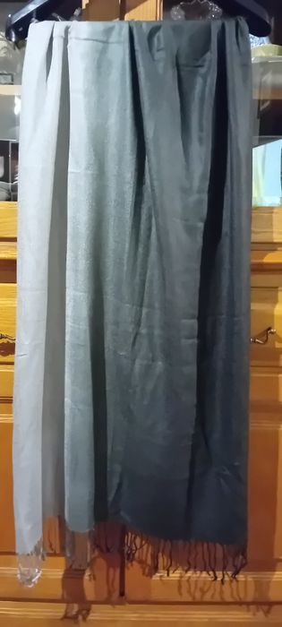 Pashmina -  zestaw dwóch kaszmirowo-jedwabnych szali Pashmina ,szary