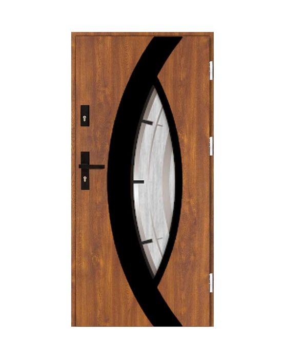 drzwi zewnętrzne wejściowe z pięknym przeszkleniem PRESTIGE interSawBl