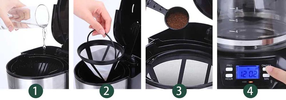 Ekspres przelewowy Benno 1,5 l czarny Aigostar