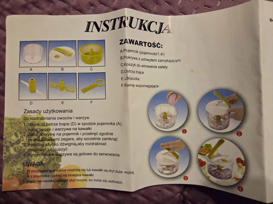 Rozdrabniacz do warzyw i owoców