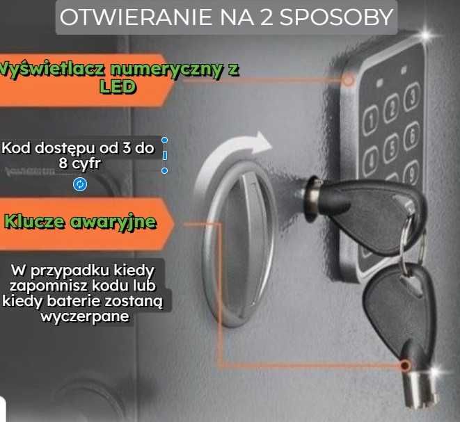 Sejf domowy elektroniczny, kasa pancerna