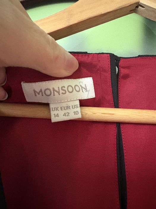 Czarna sukienka w groszki moonson rozm 42 XL