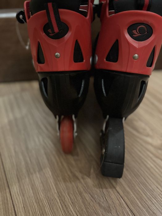 Ролики роликові ковзани tian-e червоні чорні розмір 39 40 41 42