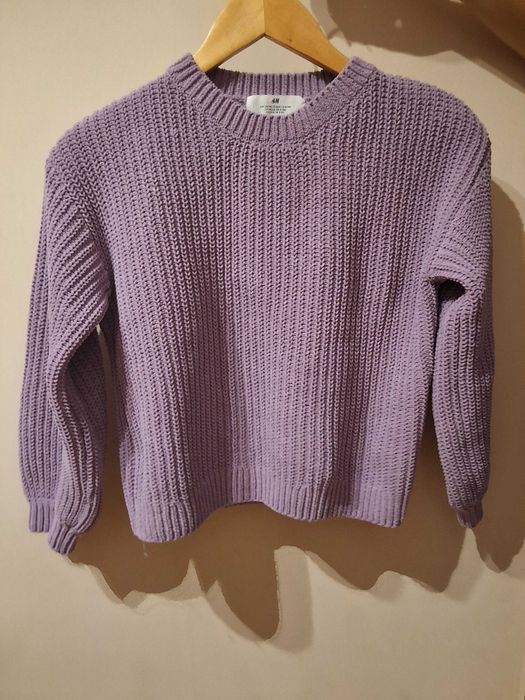 Sweter dziewczęcy fioletowy