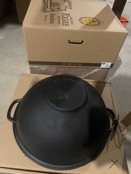 Казан чугунний 8,12,15,18л кришка алюміній форми Wok Наша Майстерня