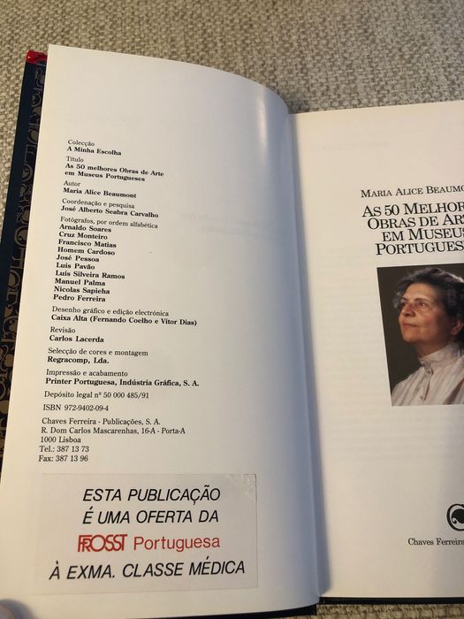 As 50 melhores obras de arte em museus portugueses. M. Alice Beaumont