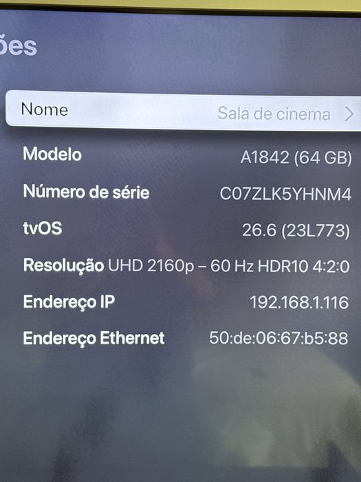 Apple TV 4K  64gb  1 geracao