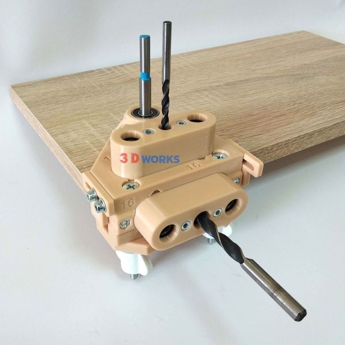 Кондуктор меблевий мініфікс 34мм/minifix/шкант 8мм універсальный 16/18