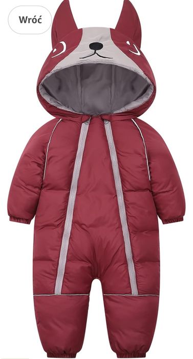 Kombinezon zimowy  z kapturem, dla chłopca i dziewczynki. roz 80