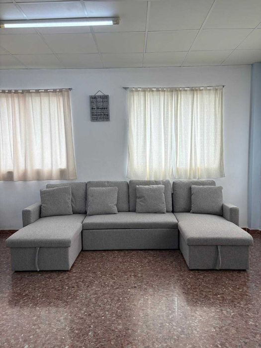 Novo sofa cama cinza Levamos a sua casa Envio gratis