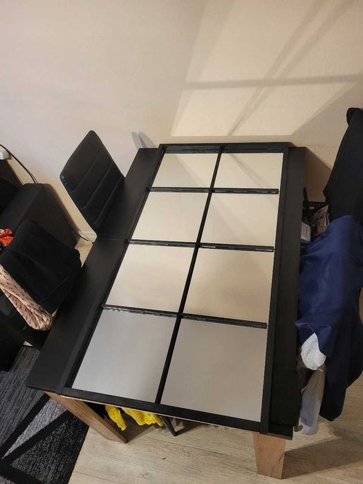 Zestaw 8 Lustro Ścienne Samoprzylepne Naklejane Łazienkowe 30x30cm