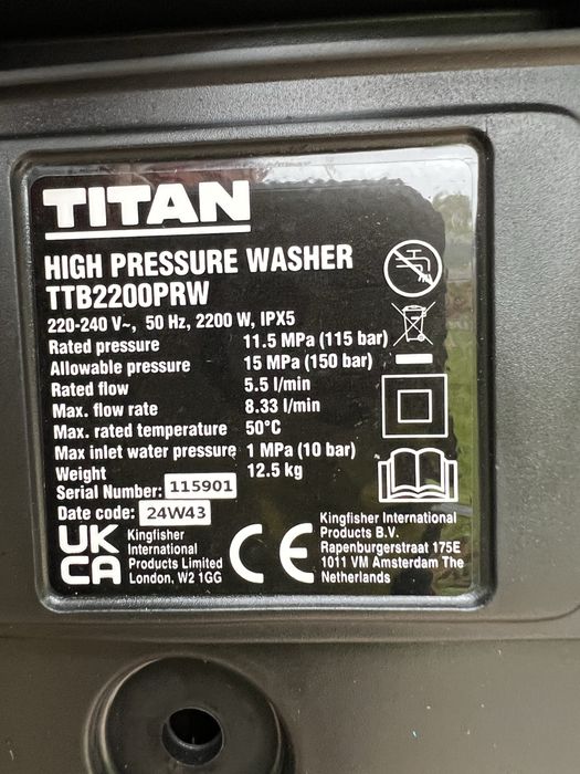 Мийка високого тиску TITAN керхер тітан Англія