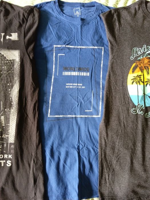 3x t-shirty super jakość rozm.S zestaw unisex