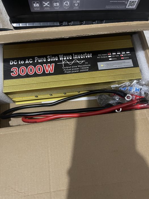 Комплект живлення: інвертор 3000W + акумулятор Exide 100Ah + зарядка