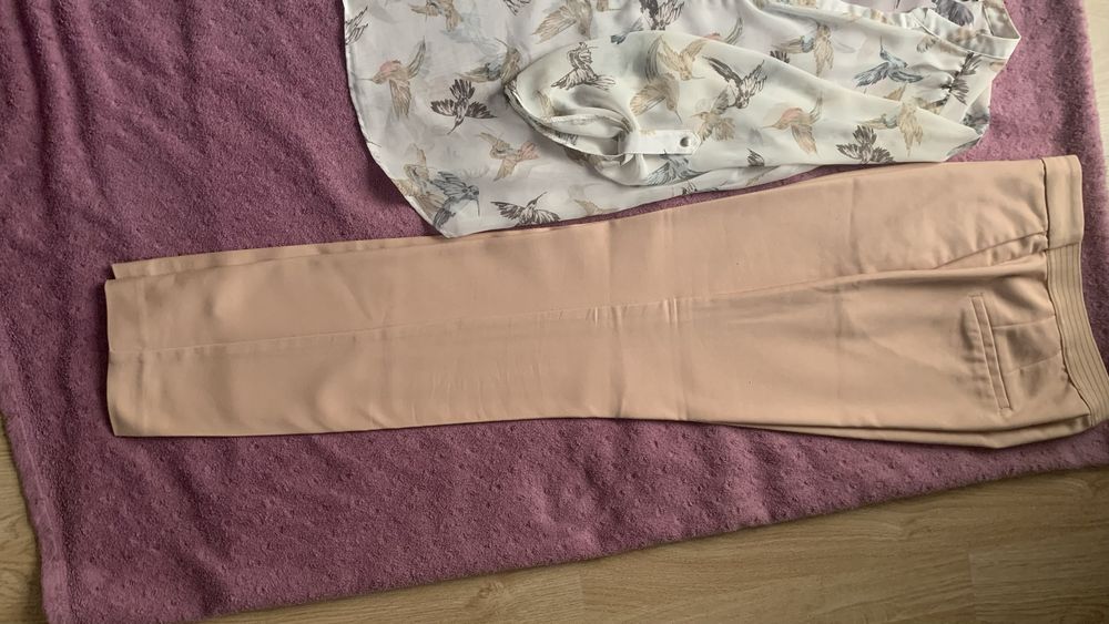 Spodnie cygaretki Zara plus koszula