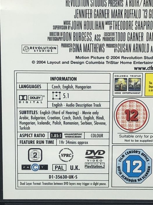 13 Going on 30 (Dziś 13, jutro 30) DVD – Jennifer Garner