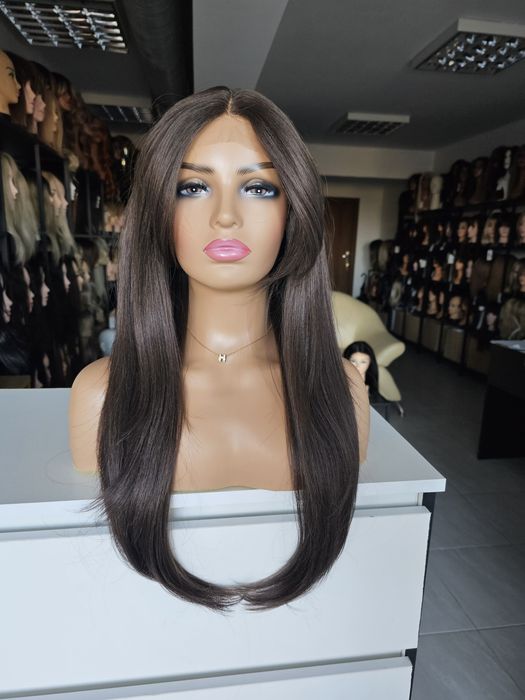 Peruka premium hair Jennyfer naturalny chłodny brąz lace front