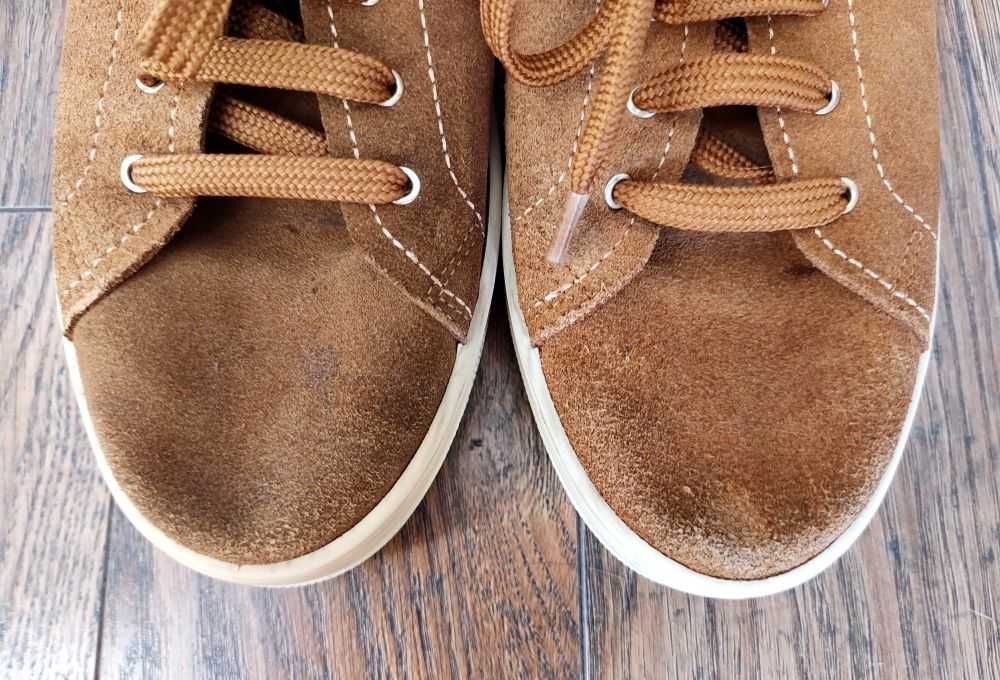 Buty koturn brąz camel platformy