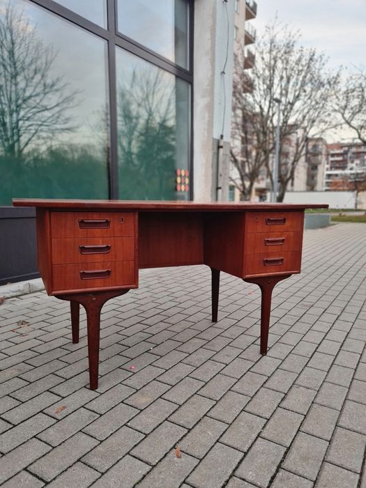 Biurko tekowe proj.Gunnar Nielsen Tibergaard,Dania lata 60,Mid century