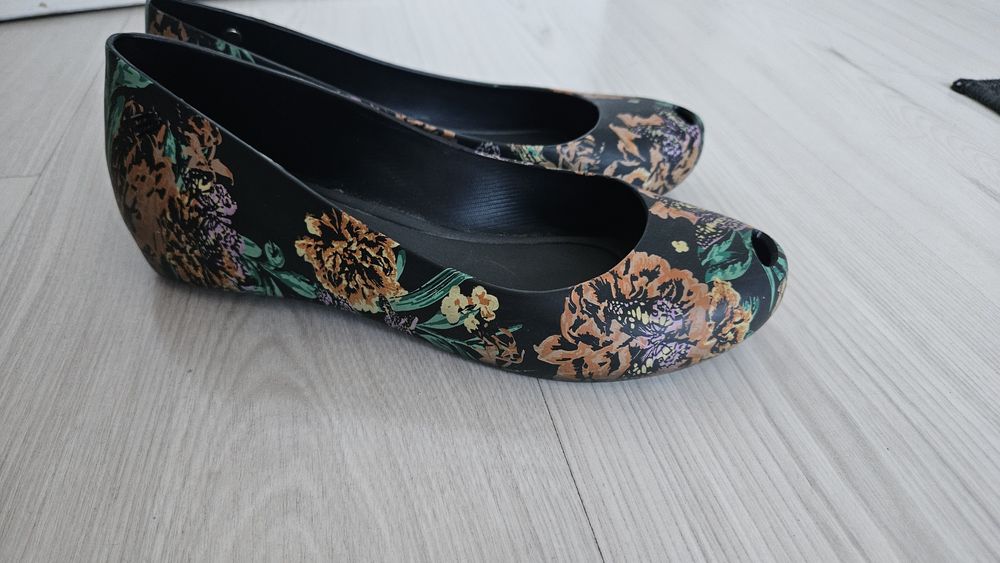 Buty baleriny melissa 38 mel czułenka czarne gumowe sandały meliski