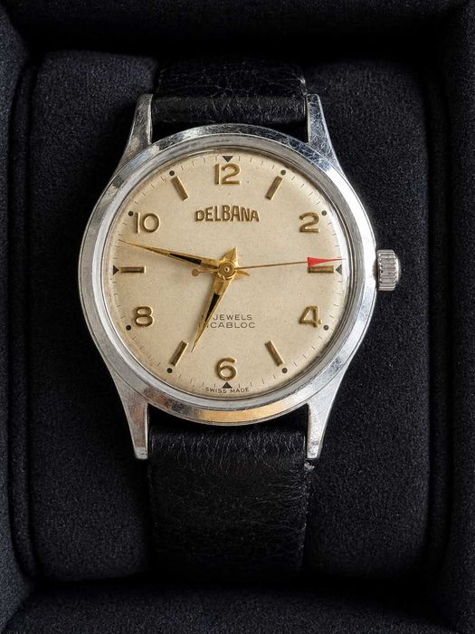 Zegarek DELBANA 17 JEWELS INCABLOC – SWISS MADE, VINTAGE