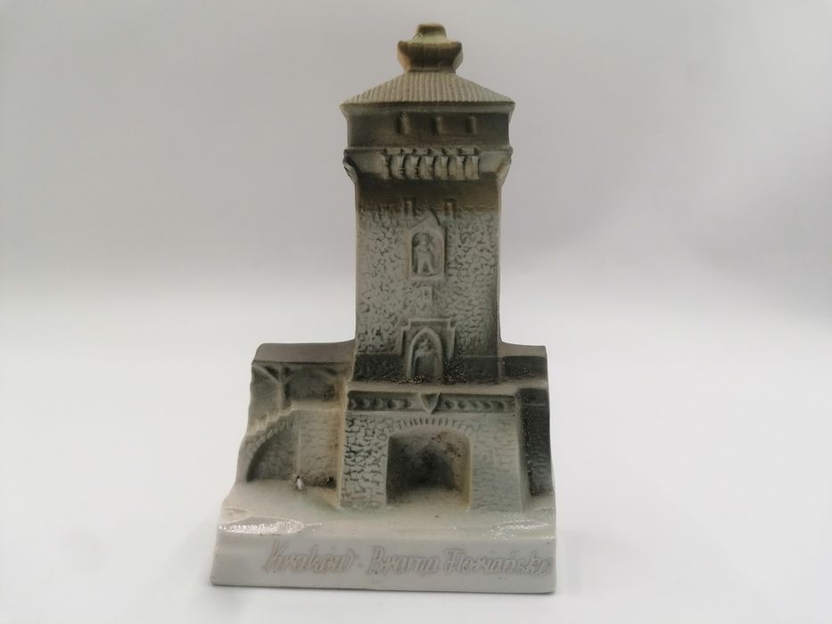 Stara ciekawa ceramiczna figurka Brama Floriańska Kraków