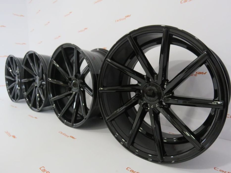 Jantes Look Vossen Cvt 20 x 8.5 et33 + 10 et 40 5x120 Preto Brilhante