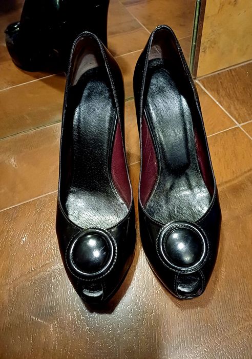 Szpilki, czółenka Prima Moda 37, skóra, retro