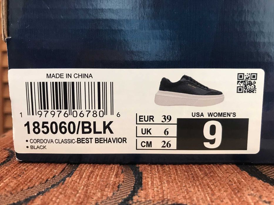 Жіночі кеди Skechers 185060 BLK 26 см 39 (9US) Чорні