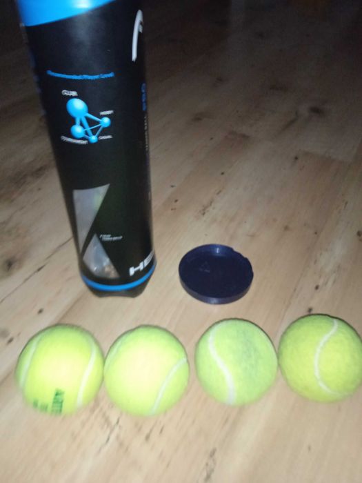 Zestaw: rakieta tenisowa profesjonalna + piłeczki (4 szt.)