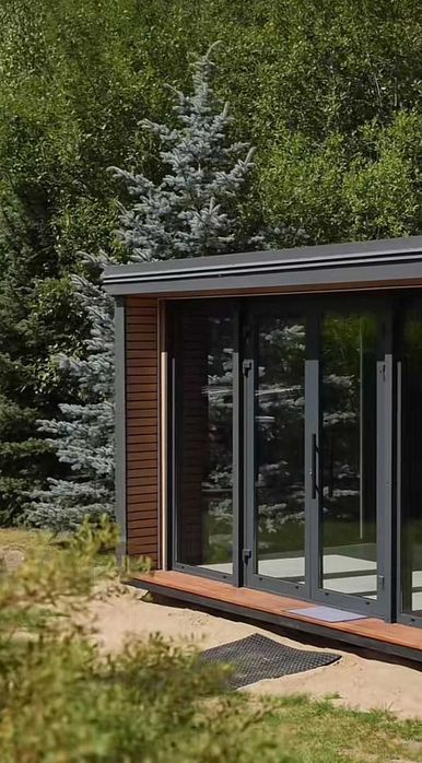 SAUNA ogrodowa PREMIUM 3 x 7m Nowoczesna WIFI LED Harvia Panorama