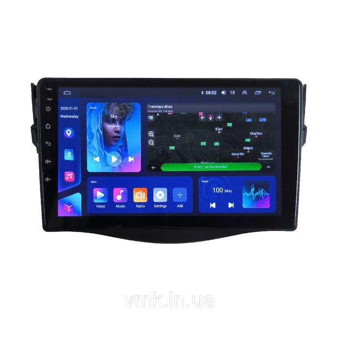 Магнітола 2/32 CarPlay швидкий процесор Toyota RAV 4 Тойота Рав4 2005+