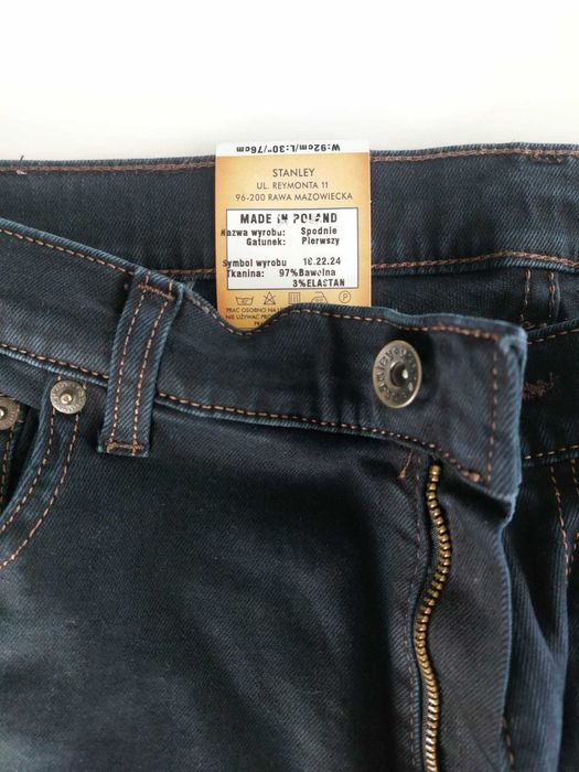 Nowe - Spodnie męskie STANLEY JEANS - 405/045 - W35 L30 (92cm L30)