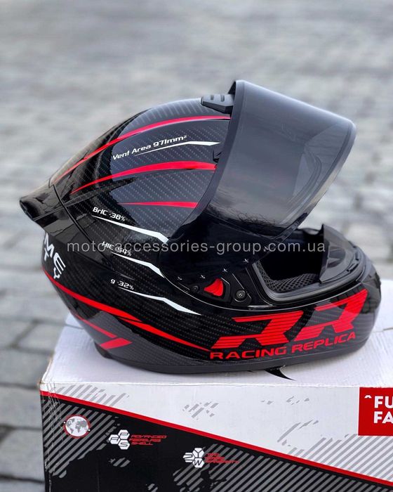 Мотошолом інтеграл QKE EXTREME Carbon шлем интеграл, мотошлем закрытый