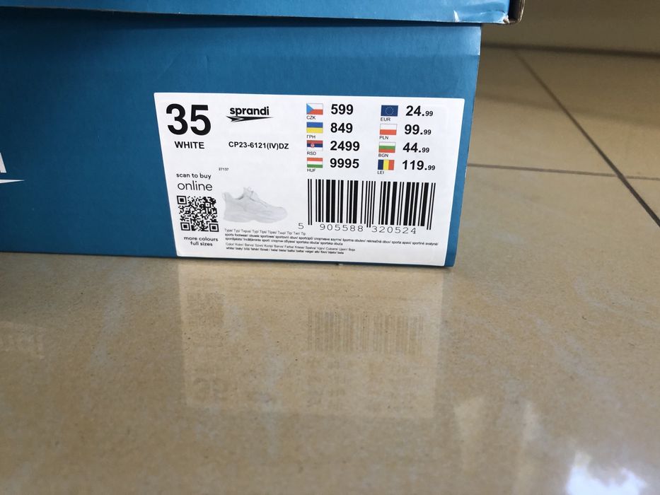 Sneakersy Sprandi adidasy sportowe biale r. 35