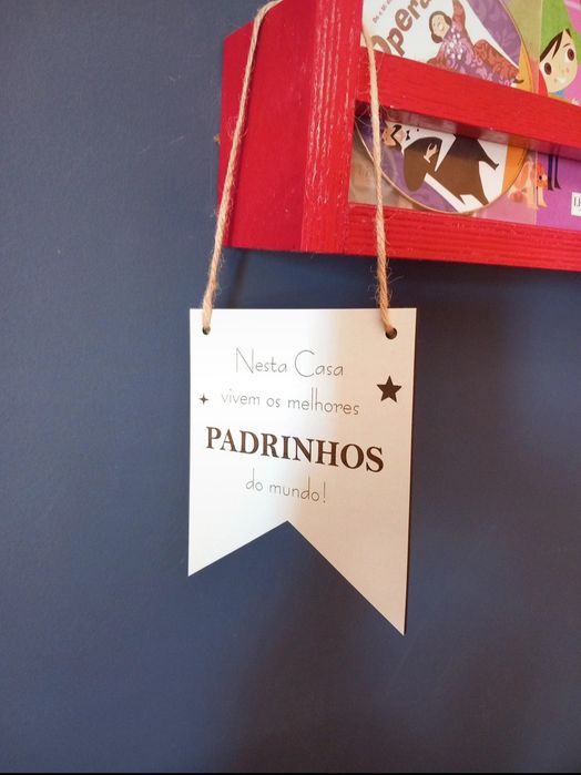 Plaquinha para padrinhos, lembras