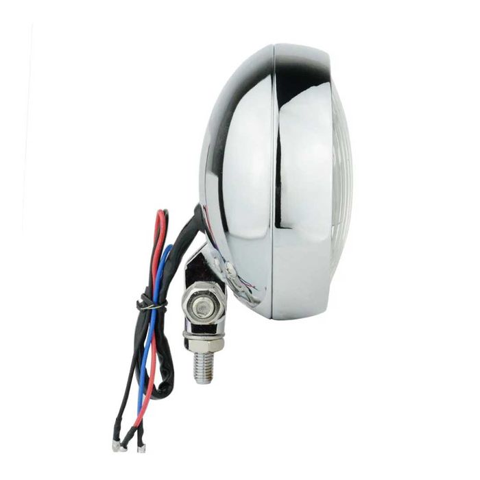 Farol auxiliar universal retro 11,4cm - luz nevoeiro chopper bobber