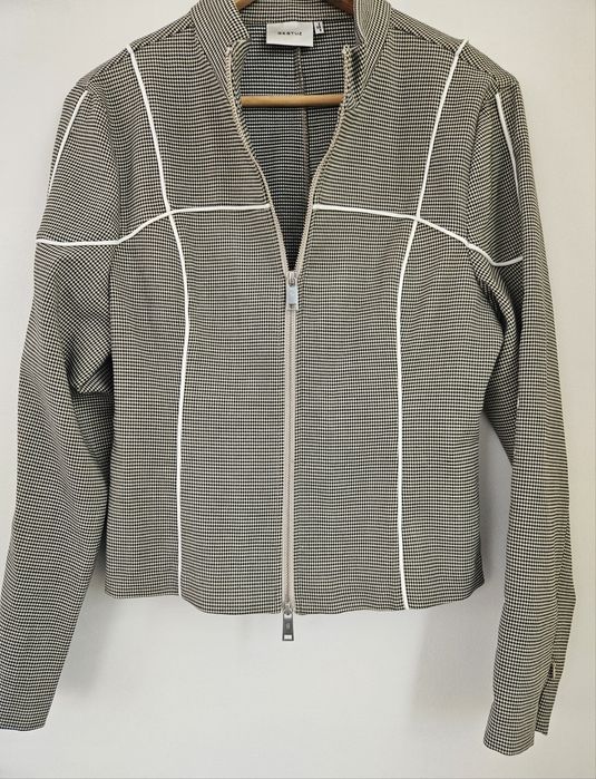 Szary komplet marynarka żakiet spódnica Gestuz