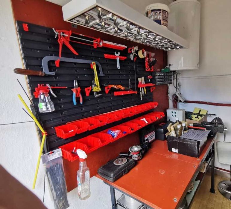 Zestaw 10w1 XXL Tablica Narzędziowa Garażowa 120x80 Ścianka Warsztat