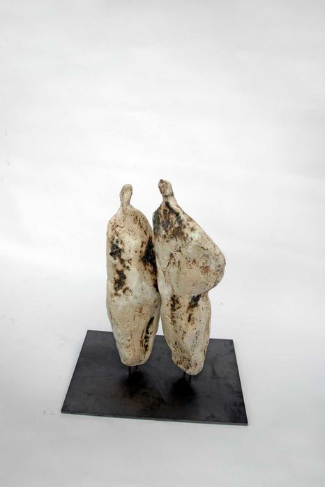 Ręcznie wykonana rzeźba ceramiczna Dwoje